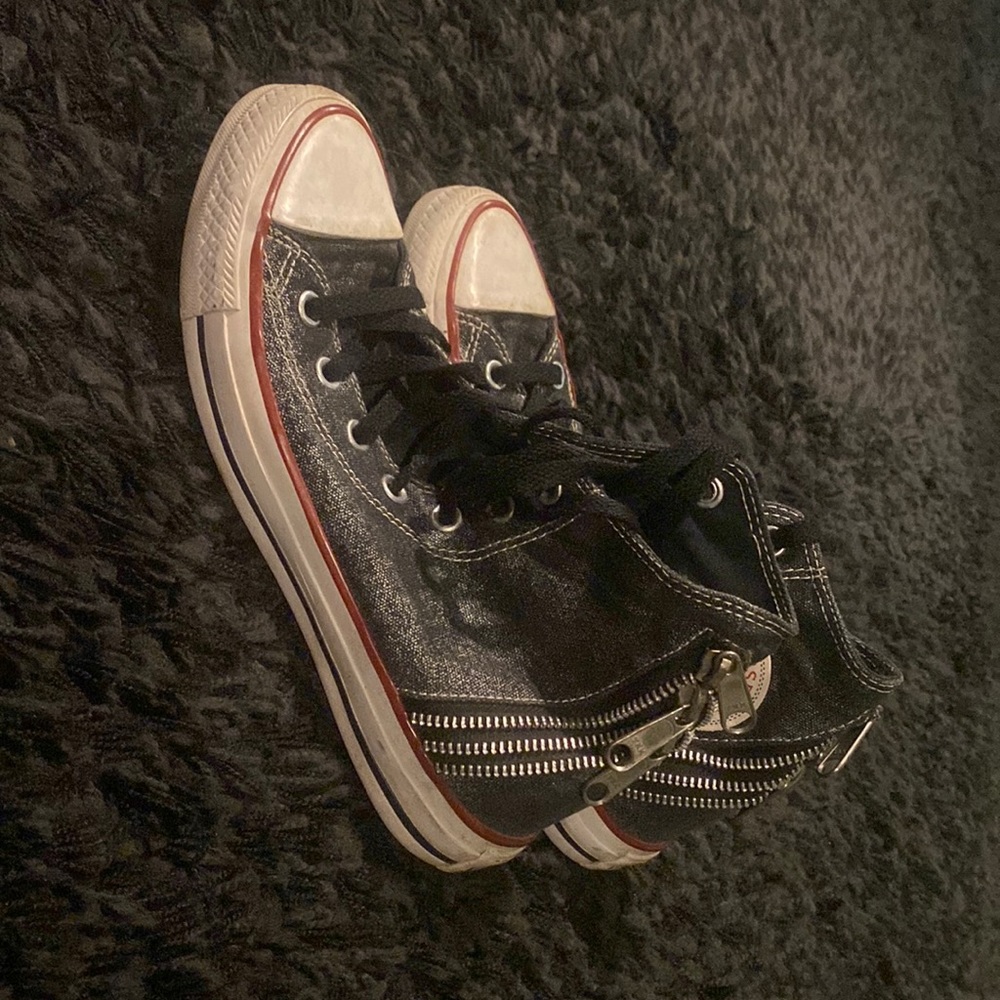 Womens 7.5 converse chuck Taylor blue Jean all star high tops with zipper backs